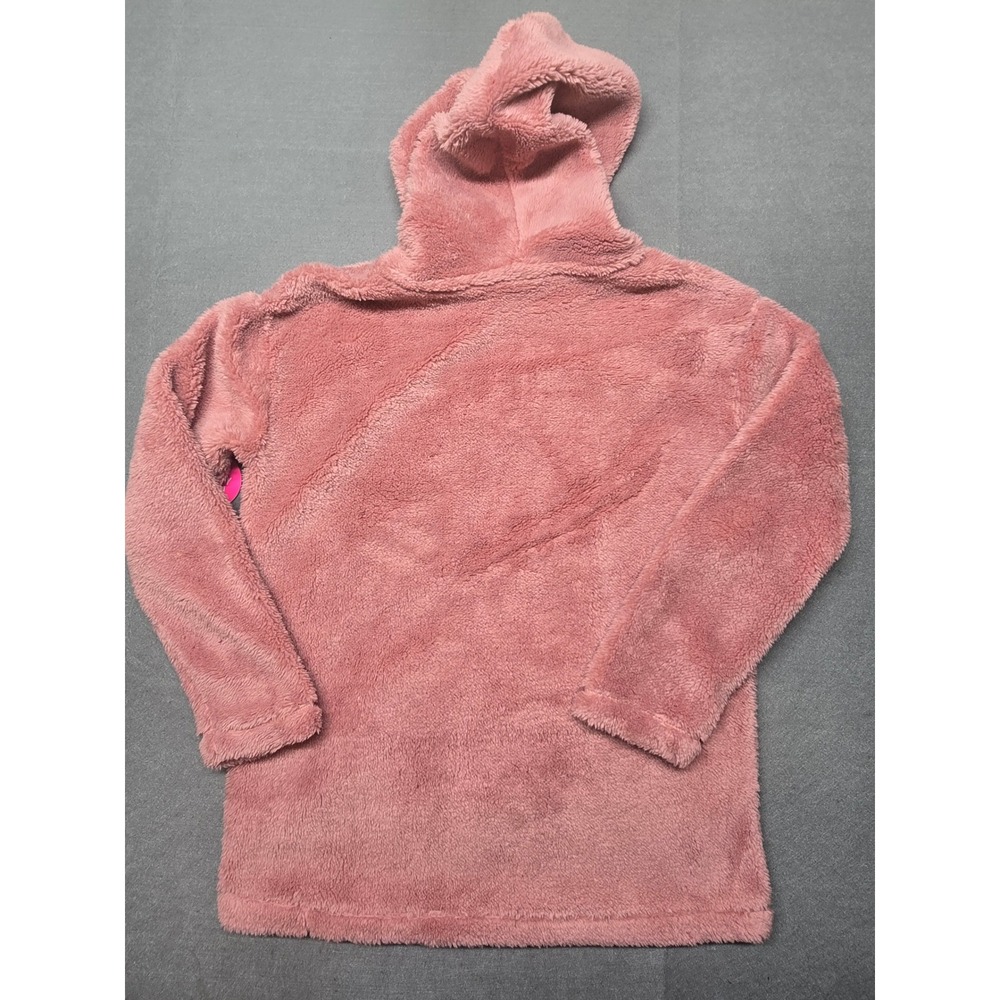 The Childrens Place Girls Flora Pink Snuggly Sherpa Pullover Hoodie Size M 7/8 - Picture 5 of 5